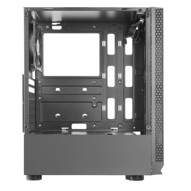 Mars Gaming - MCN2, Caja PC Gaming ATX, Ventana Lateral Completa, Rejilla Delantera, Diseño Cámara Dual, Ventilador Trasero 12cm