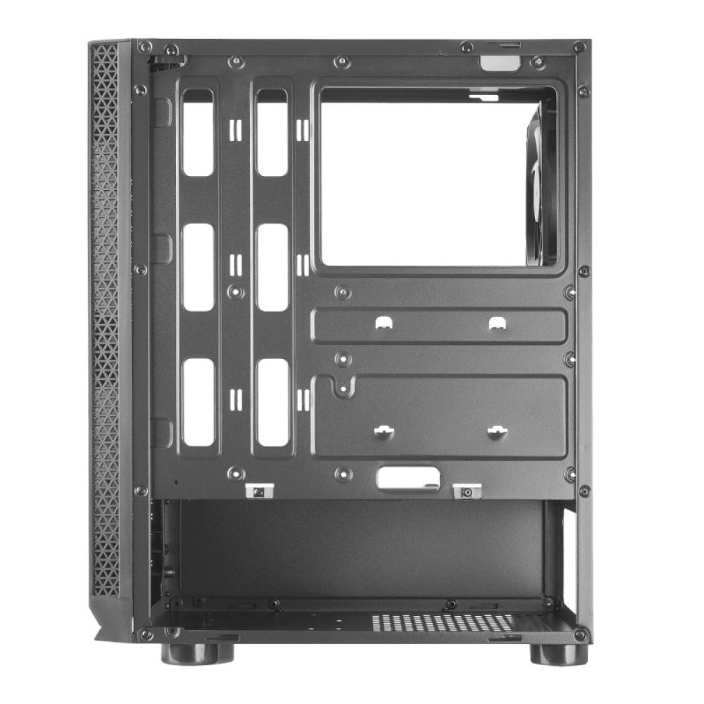 Mars Gaming - MCN2, Caja PC Gaming ATX, Ventana Lateral Completa, Rejilla Delantera, Diseño Cámara Dual, Ventilador Trasero 12cm