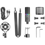 Mars Gaming - MMIC-XT, Micrófono de Estudio Profesional Alta Definición 192Khz 24-bit, Brazo Omnidireccional, Soporte A - MMICXT