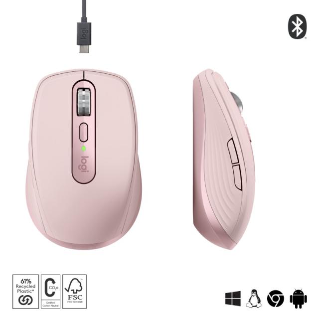 Logitech - 910-006931 ratón Oficina mano derecha RF Wireless + Bluetooth Laser 8000 DPI