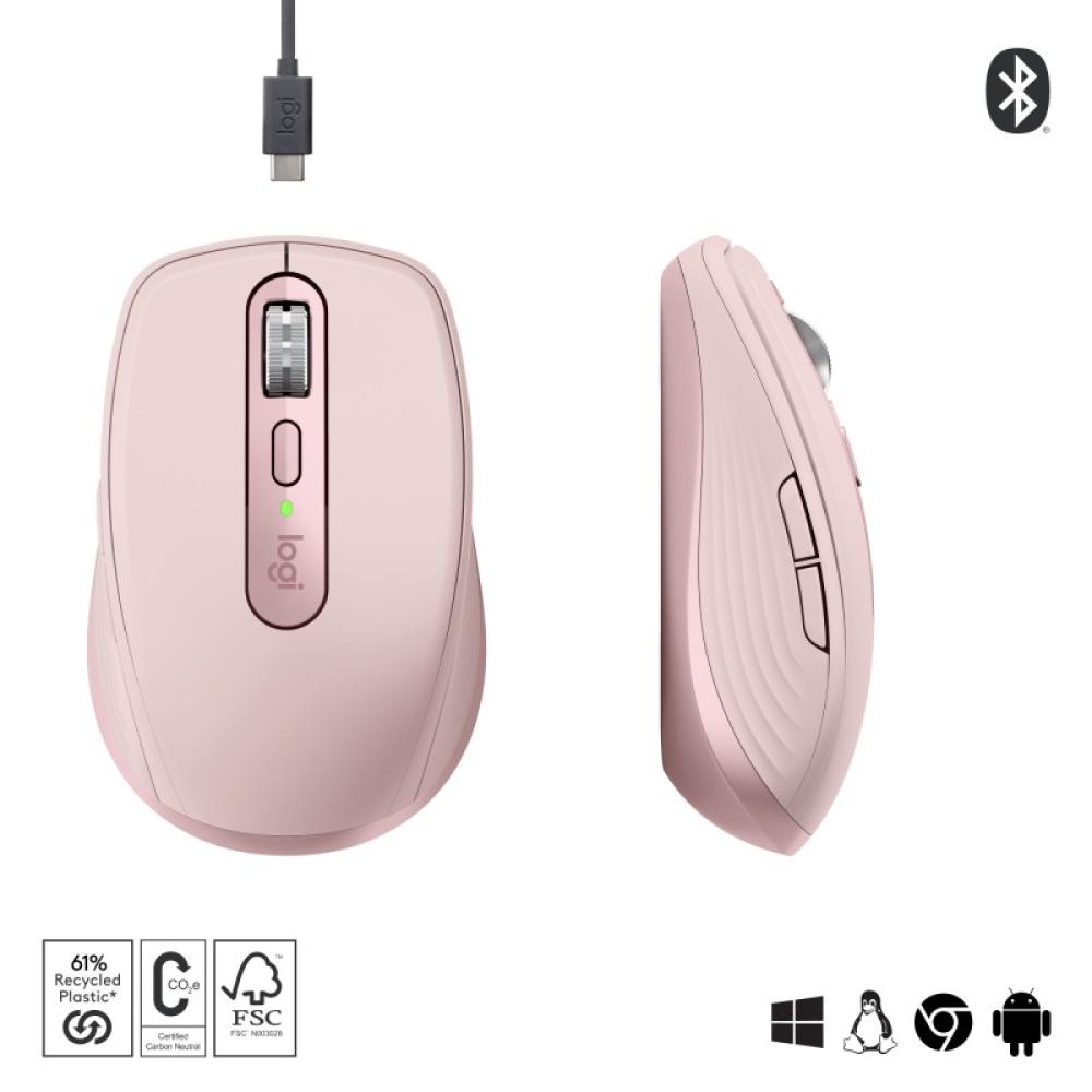 Logitech - 910-006931 ratón Oficina mano derecha RF Wireless + Bluetooth Laser 8000 DPI