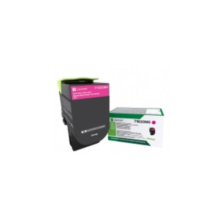 Lexmark - 71B20M0 cartucho de tóner 1 pieza(s) Original Magenta