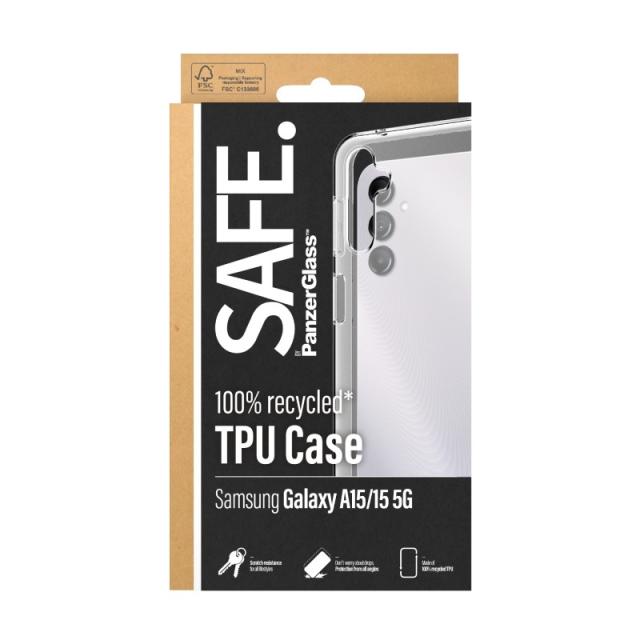 PanzerGlass - SAFE. by ® TPU Case Samsung Galaxy A15 / A15 5G / Transparent funda para teléfono móvil Transparente
