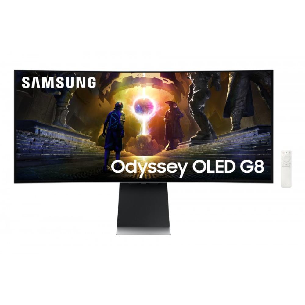 Samsung - G85SD pantalla para PC 86,4 cm (34") 3440 x 1440 Pixeles UltraWide Quad HD OLED Plata