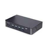 StarTech.com - Switch Conmutador KVM DisplayPort de 4 Puertos - 8K60/4K144 - para Un Monitor - DP 1.4 - 2x USB 3.0 - 4x USB 2.0