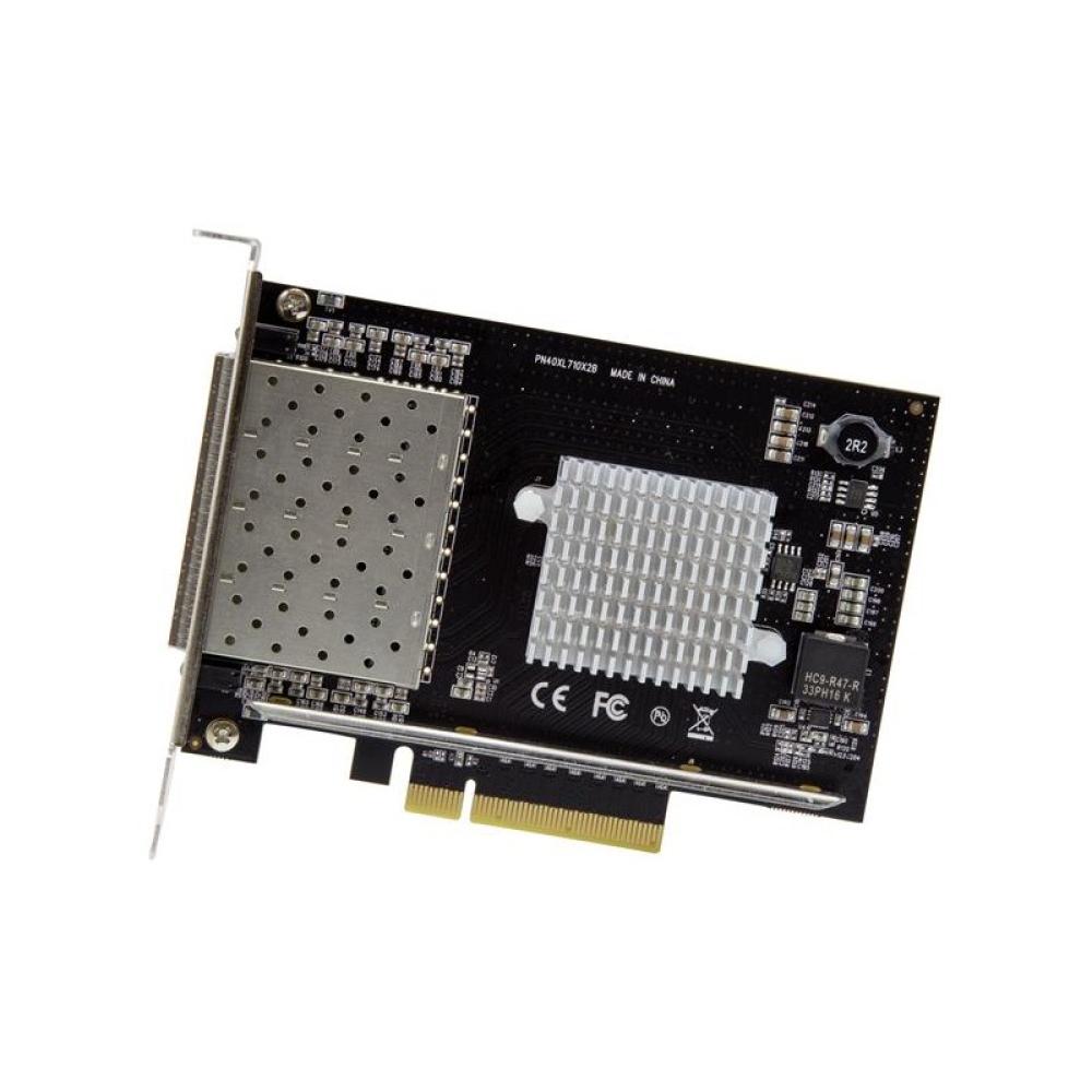 StarTech.com - Tarjeta de Red SFP+ 10G SFP+ con 4 Puertos - Adaptador Convergente SFP+ Abierto Intel XL710 - NIC PCIe 10 Gigabit