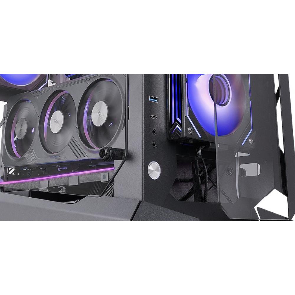 Mars Gaming - MC-EDGE, Caja Gaming ATX, Diseño Open Air, Triple Panel Cristal Templado, Semitorre PC Soporte Refrigerac - MCEDGE