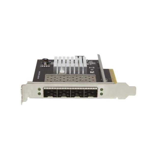 StarTech.com - Tarjeta de Red SFP+ 10G SFP+ con 4 Puertos - Adaptador Convergente SFP+ Abierto Intel XL710 - NIC PCIe 10 Gigabit