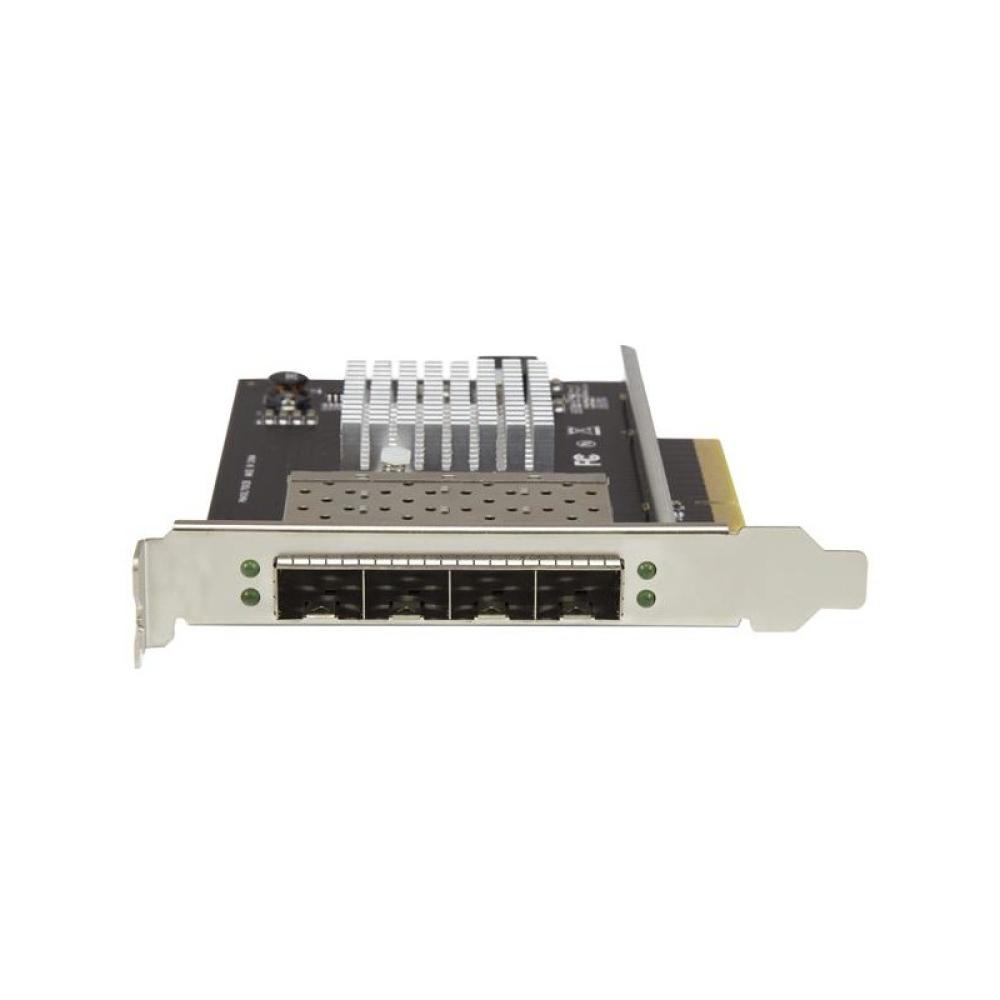 StarTech.com - Tarjeta de Red SFP+ 10G SFP+ con 4 Puertos - Adaptador Convergente SFP+ Abierto Intel XL710 - NIC PCIe 10 Gigabit