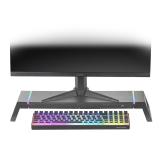 Mars Gaming - MGS-ONE Negro, Soporte Monitor RGB Chroma, Tamaño Ajustable, Soporte Smartphone y Tablet, USB Frontal 2.0