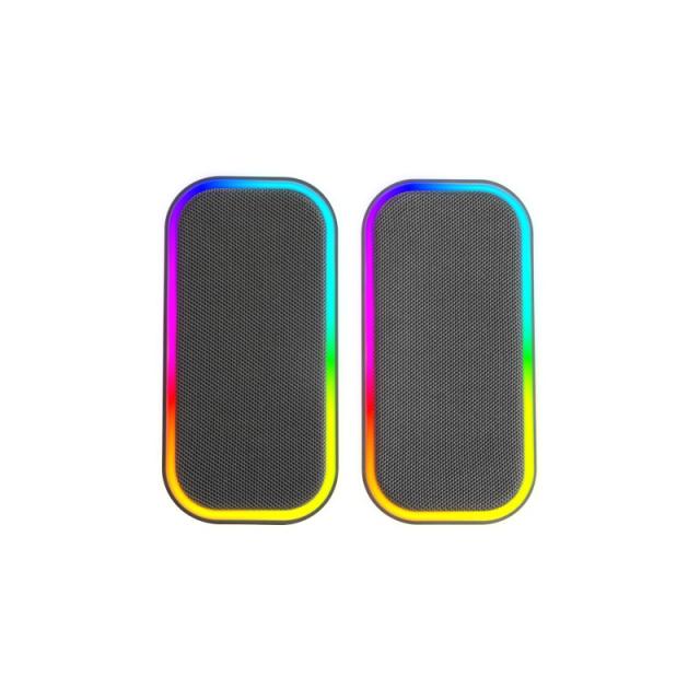 Mars Gaming - MS-OM, Altavoces Gaming 20W, Iluminación Dinámica RGB, Altavoces Bluetooth 5.3 + AUX-IN, Caja de Control de - MSOM