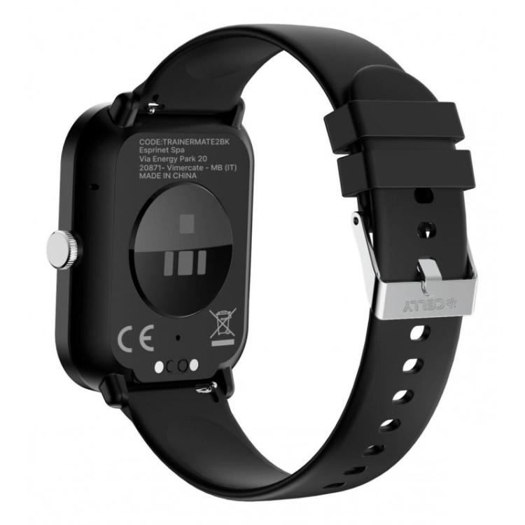 Celly - TRAINERMATE2BK Relojes inteligentes y deportivos 5,11 cm (2.01") Digital 240 x 296 Pixeles Pantalla táctil Negro