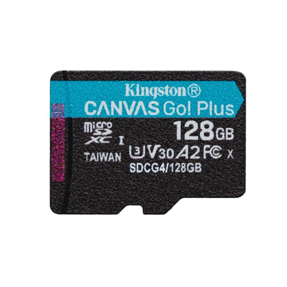 Kingston Technology - Tarjeta microSDXC Canvas Go Plus Gen4 de 128 GB, 200 MB/s, A2 U3 V30 y adaptador
