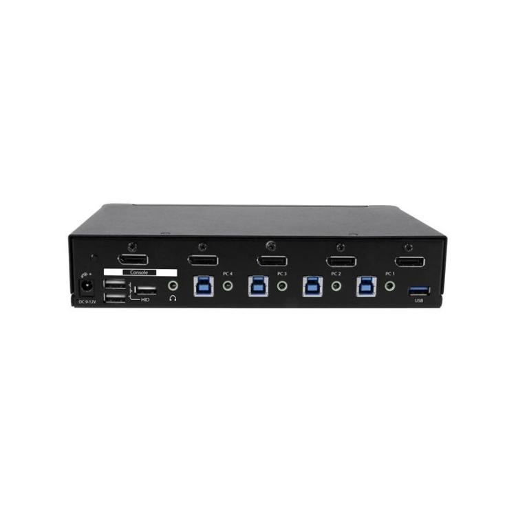 StarTech.com - Switch Conmutador KVM de 4 Puertos DisplayPort 4K con USB 3.0