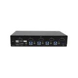 StarTech.com - Switch Conmutador KVM de 4 Puertos DisplayPort 4K con USB 3.0