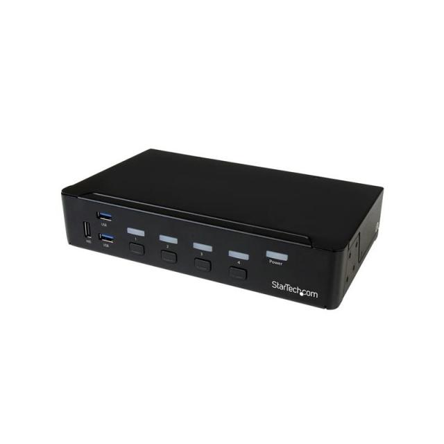 StarTech.com - Switch Conmutador KVM de 4 Puertos DisplayPort 4K con USB 3.0