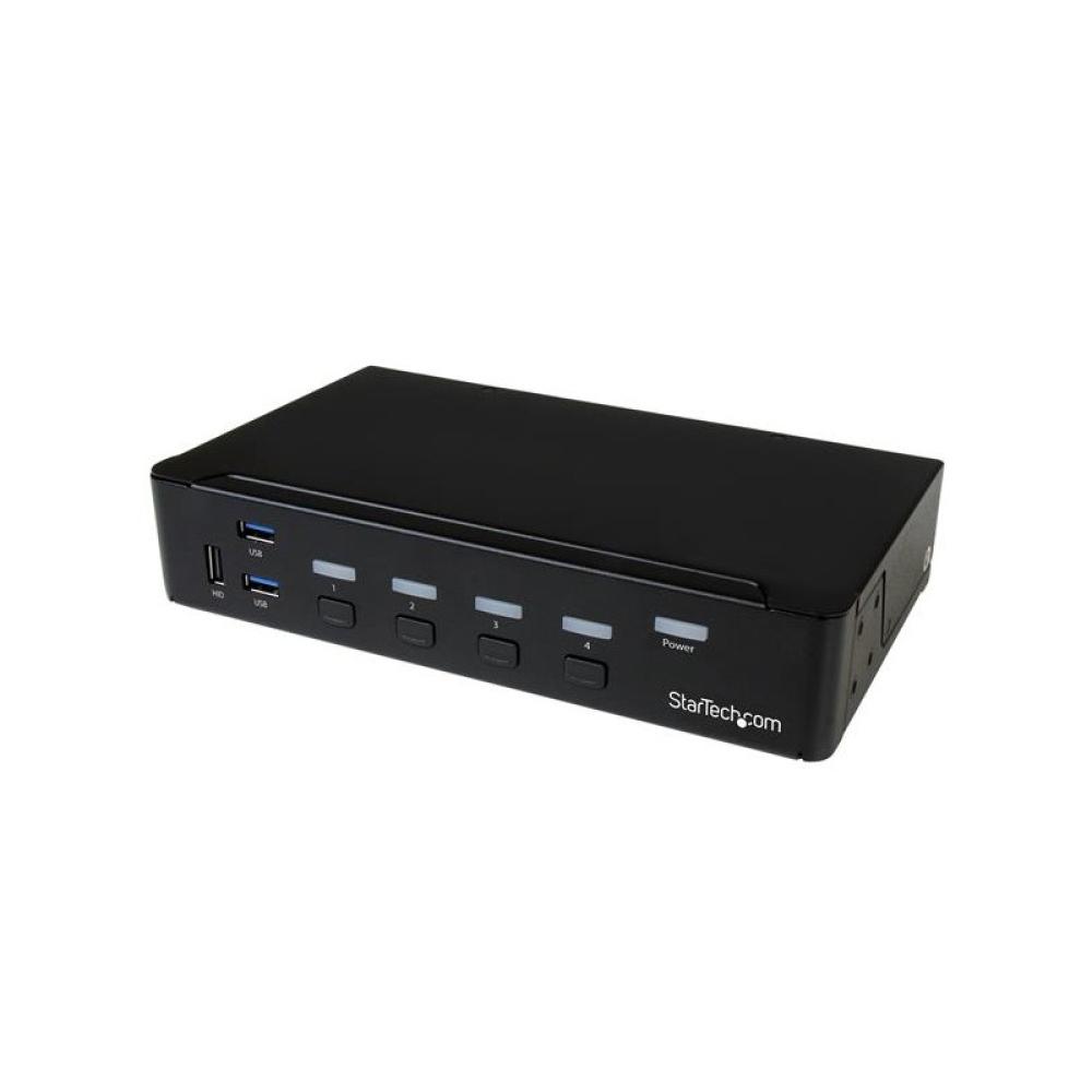 StarTech.com - Switch Conmutador KVM de 4 Puertos DisplayPort 4K con USB 3.0