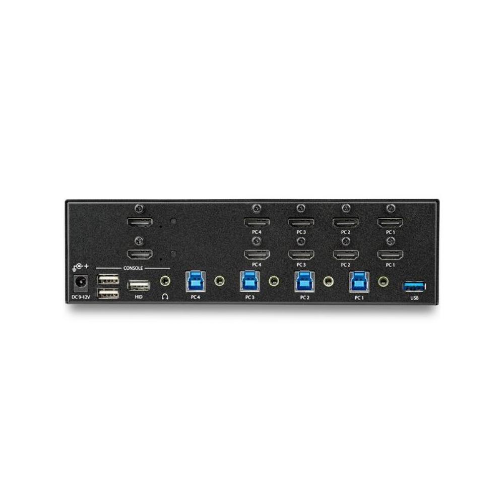 StarTech.com - Switch Conmutador KVM de 4 Puertos HDMI - 4K de 30Hz - de Pantalla Doble