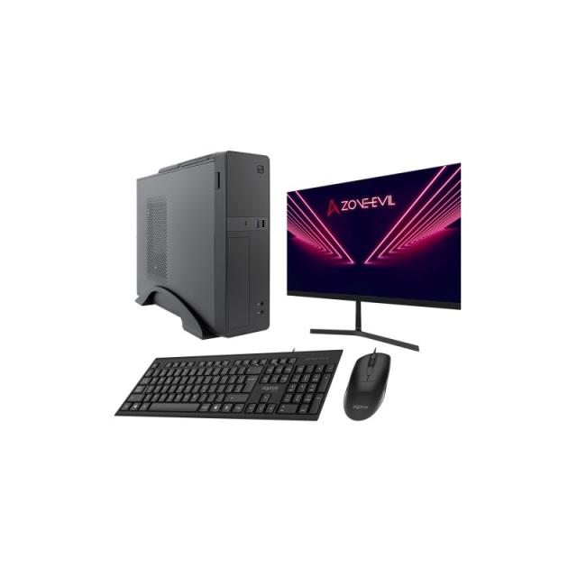 Zone Evil - Core Slim Intel Core i5 14400/16GB/1TB SSD Nvme Negro + Monitor 24 Teclado y ratón