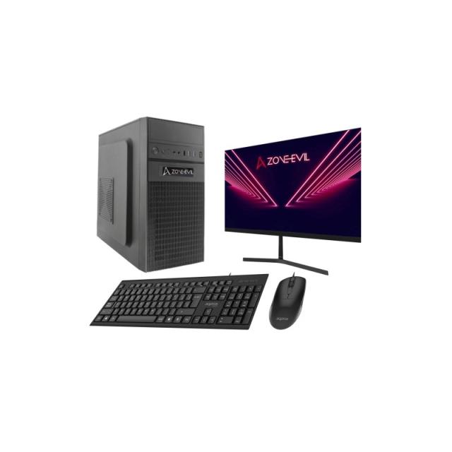Zone Evil - Core Work Intel Core i5 14400/16GB/1TB SSD Nvme Negro Windows 11 + Monitor 24 Teclado y ratón