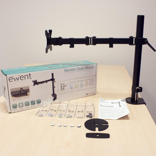 Ewent - EW1510 soporte para monitor 68,6 cm (27") Negro Escritorio