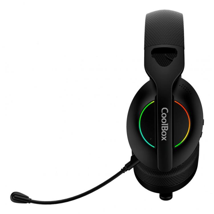 CoolBox - GAMING AURICULARES CON MICRO WB01 RF+BT+3.5 NEGRO PC/CONSOLAS