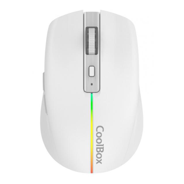 CoolBox - GAMING RATON W01 BLANCO INALAMBRICO RECARGABLE 1600DPI SILENTCLICK