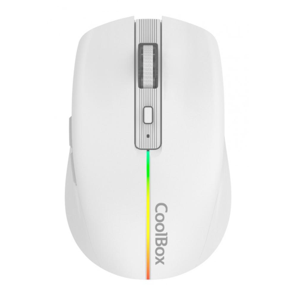 CoolBox - GAMING RATON W01 BLANCO INALAMBRICO RECARGABLE 1600DPI SILENTCLICK