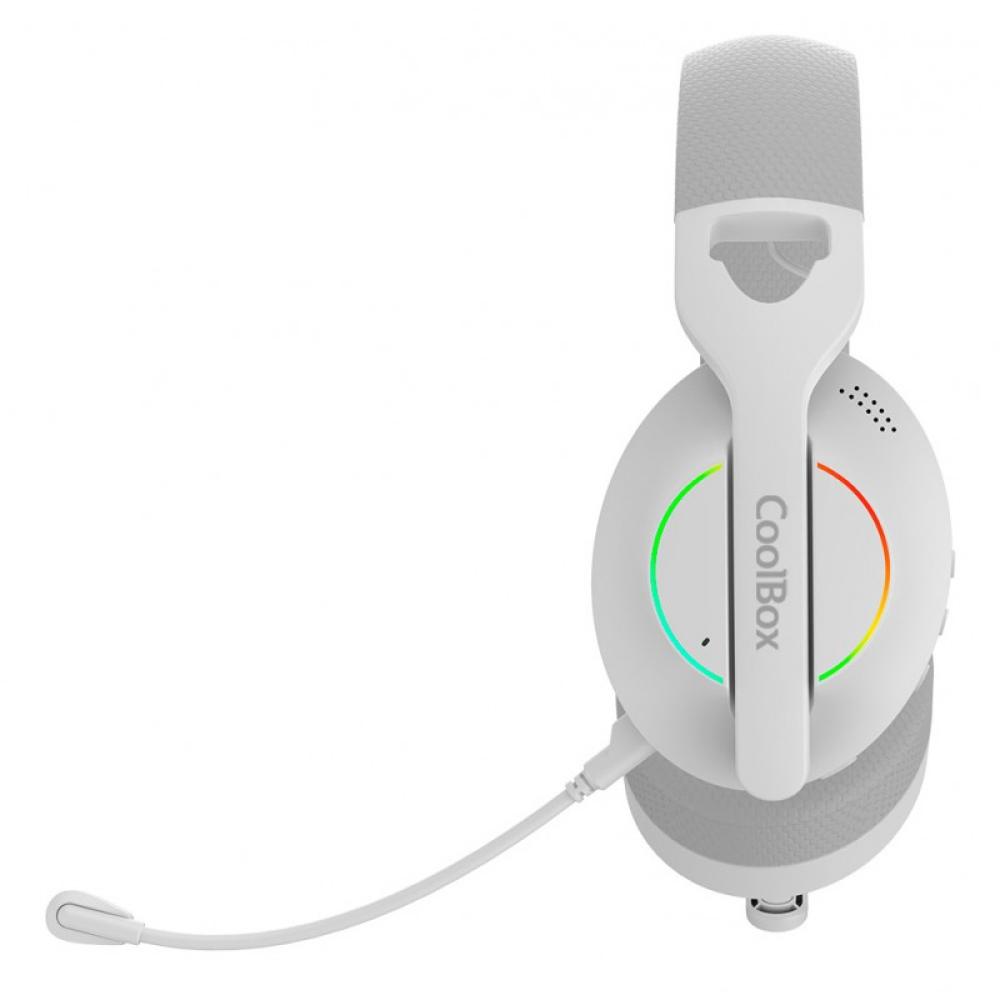 CoolBox - GAMING AURICULARES CON MICRO WB01 RF+BT+3.5 BLANCO PC/CONSOLAS