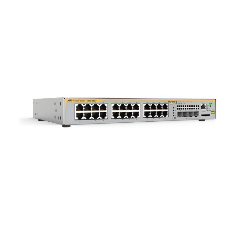 Allied Telesis - AT-x230-28GT Gestionado L2+/L3 Gigabit Ethernet (10/100/1000) Gris, Amarillo