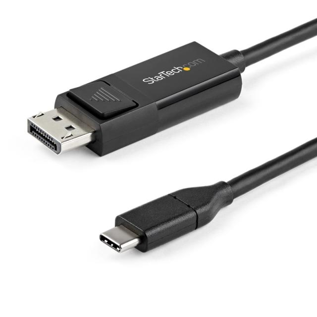 StarTech.com - Cable de 2m USB C a DisplayPort 1.2 de 4K a 60Hz - Cable Adaptador de Vídeo Bidireccional DP a USB-C o USB-C a DP