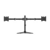 AISENS - Soporte de Mesa Con Peana Eco Giratorio e Inclinable para Monitor/TV 20kg (3 Pivotes, 2 Brazos) de 17"-35", Negro
