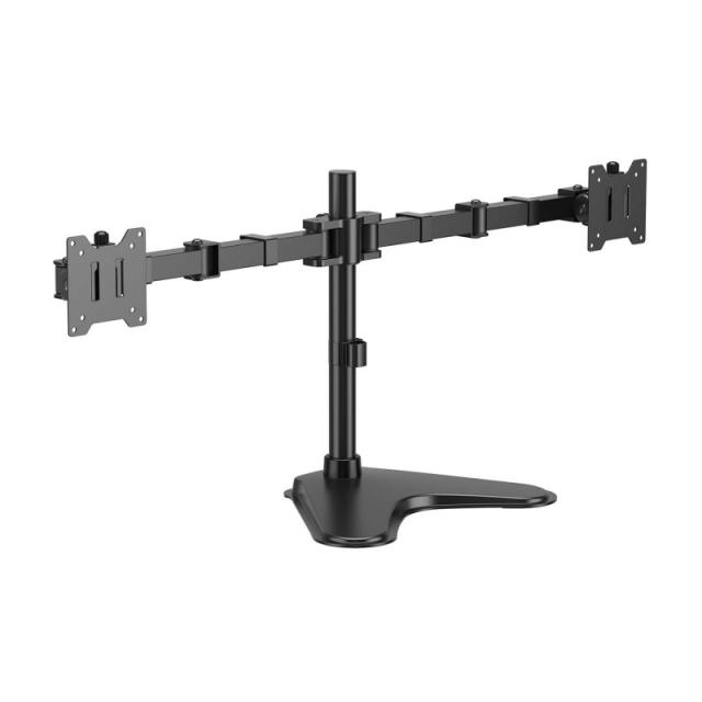 AISENS - Soporte de Mesa Con Peana Eco Giratorio e Inclinable para Monitor/TV 20kg (3 Pivotes, 2 Brazos) de 17"-35", Negro