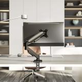 AISENS - Soporte de Mesa Eco Contrapeso Giratorio e Inclinable para Monitor/TV 9KG (3 Pivotes, 1 Brazo) de 17"-32", Negro