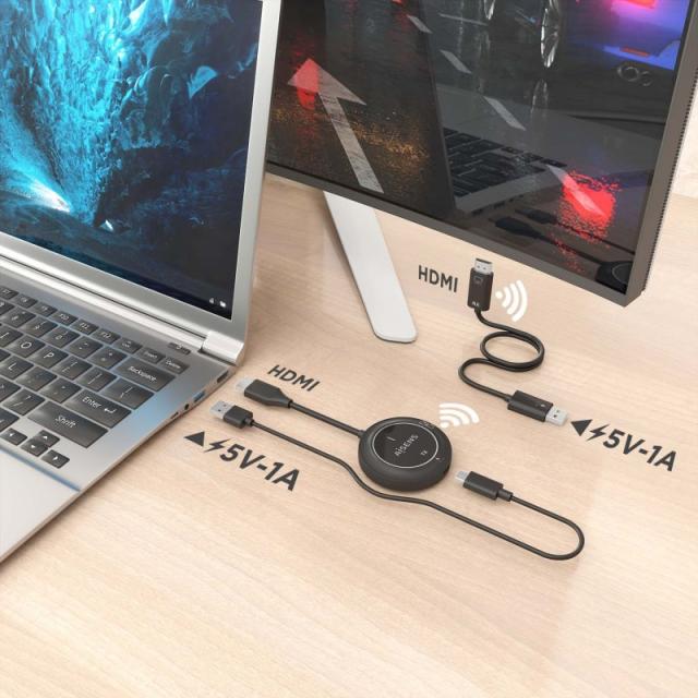 AISENS - HDMI Inalambrico 1080P 30m, Negro - ASWL-H2K30M002-BK