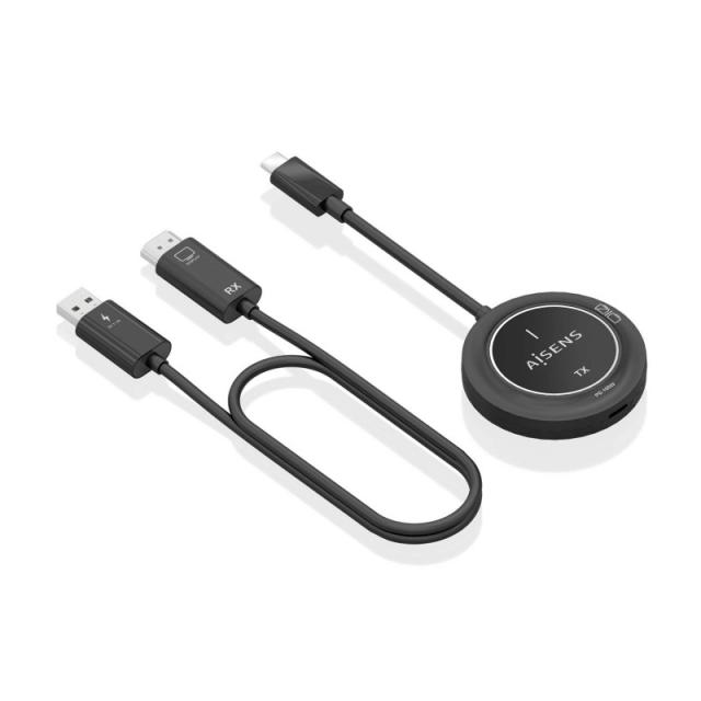 AISENS - USB-C A HDMI Inalambrico 1080P 30m + USB-C PD 100W, Negro