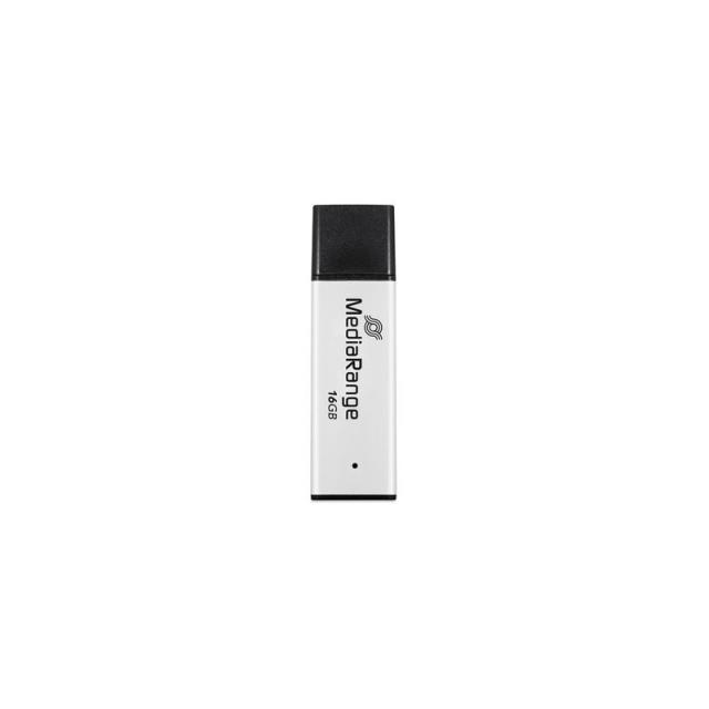 MediaRange - MR1899 unidad flash USB 16 GB USB tipo A 3.2 Gen 1 (3.1 Gen 1) Negro, Plata