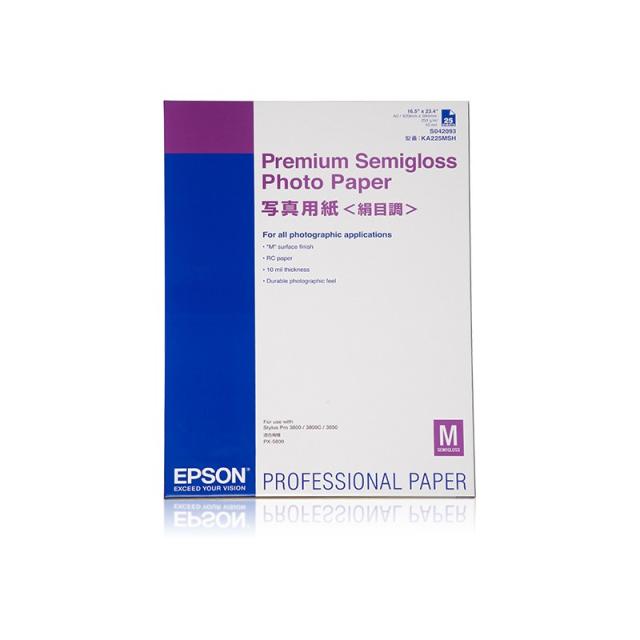 Epson - Premium Semigloss Photo Paper, DIN A2, 250 g/m², 25 hojas