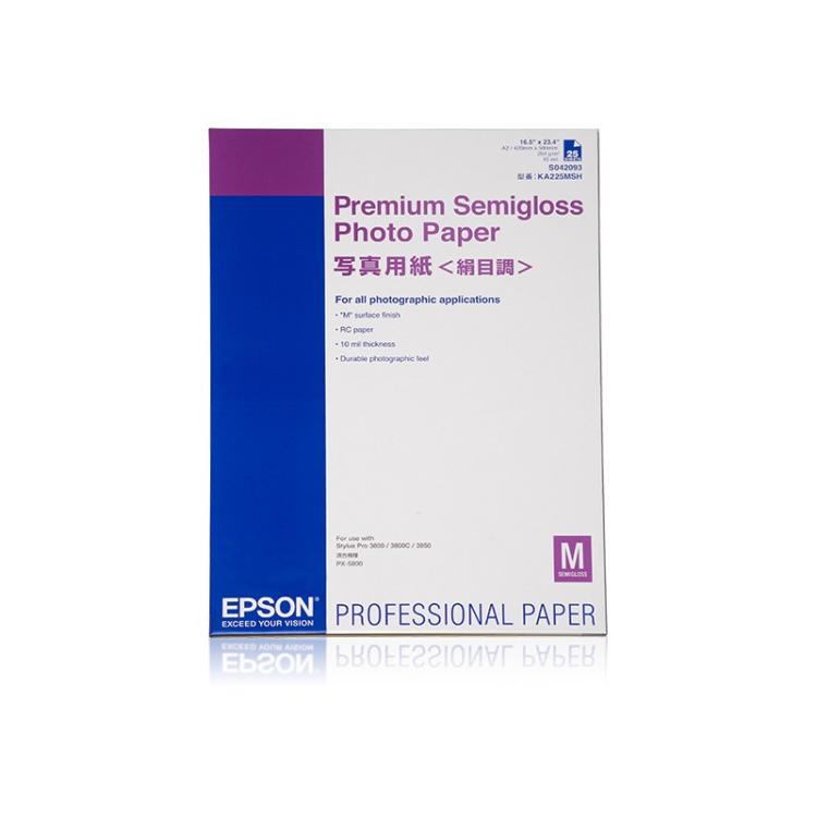 Epson - Premium Semigloss Photo Paper, DIN A2, 250 g/m², 25 hojas