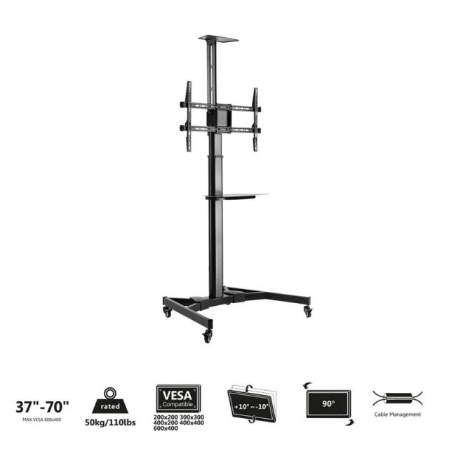 Ewent - EW1540 soporte para pantalla de señalización 177,8 cm (70") Negro