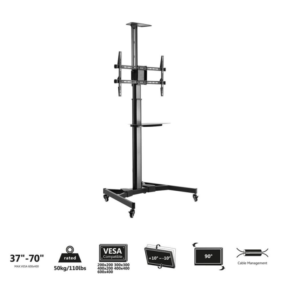 Ewent - EW1540 soporte para pantalla de señalización 177,8 cm (70") Negro