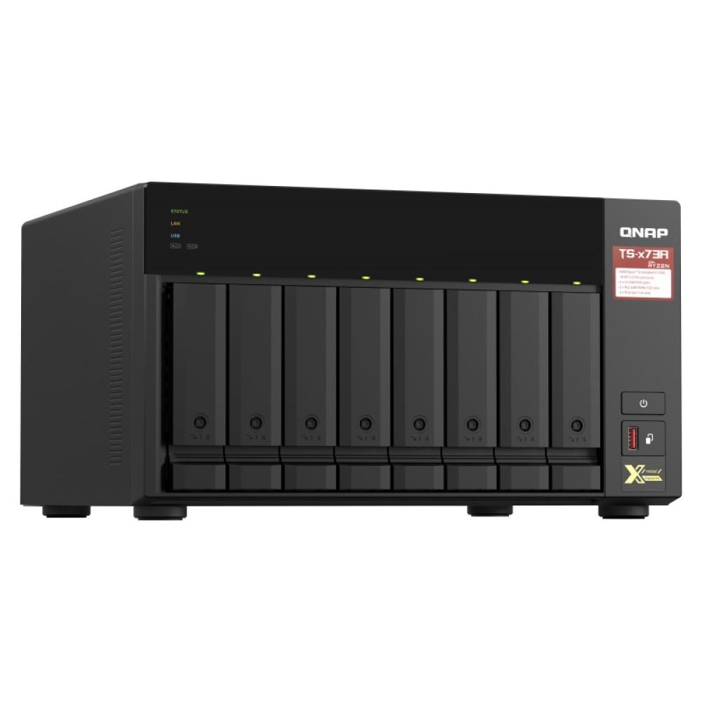 QNAP - TS-873A NAS Torre Ryzen Embedded V1500B 8 GB DDR4 0 TB QNAP Turbo System Negro