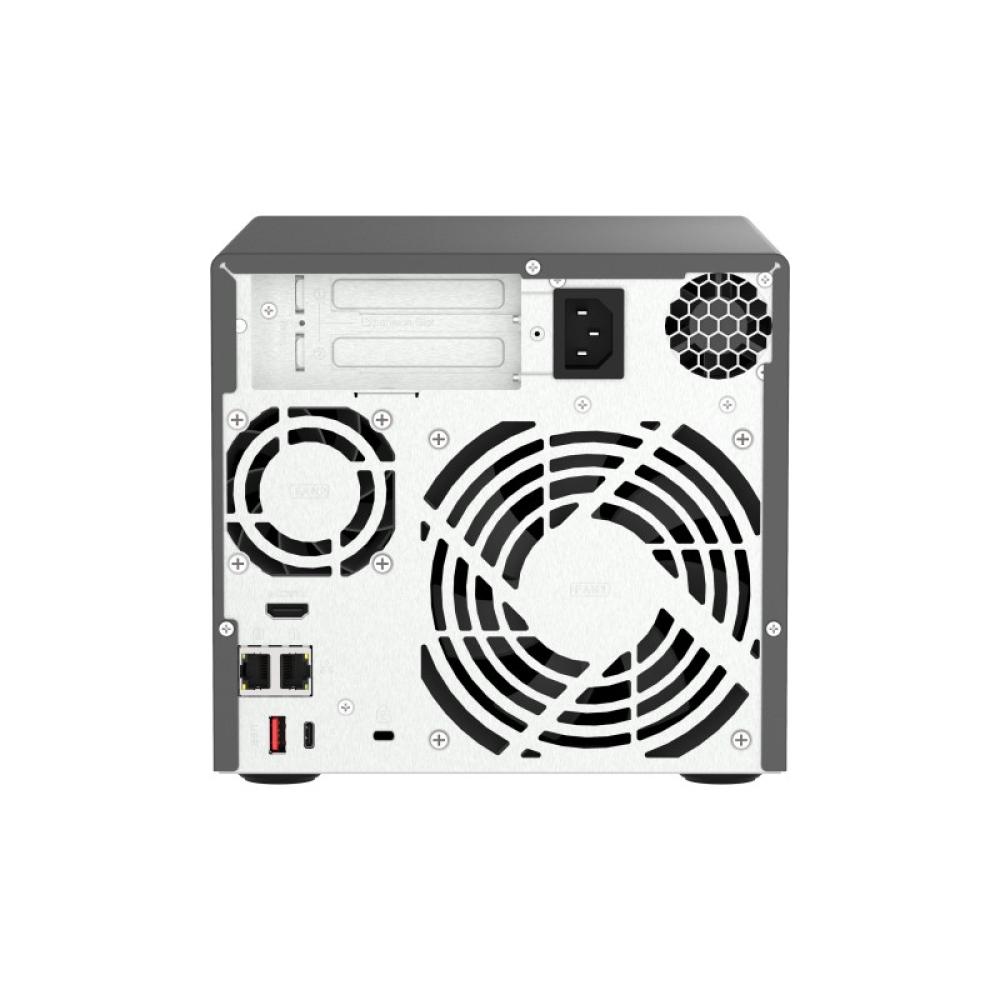 QNAP - TVS-H474 NAS Torre Intel® Pentium® G7400 8 GB DDR4 0 TB QuTS hero Negro