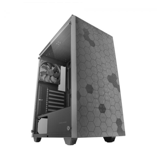 Mars Gaming - MC-Q3, Caja Semitorre ATX, Ventana Lateral Completa Cristal Templado, Doble Rejilla Magnética Antipolvo Frontal +