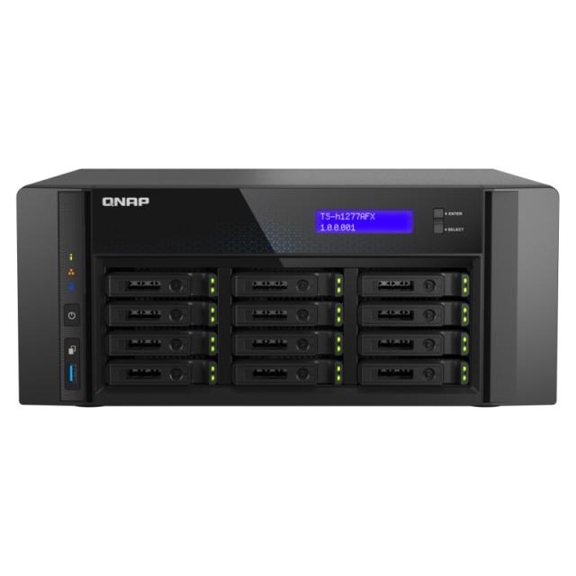 QNAP - TS-H1277AFX-R7-32G servidor de almacenamiento NAS Torre AMD Ryzen™ 7 32 GB DDR5 0 TB QuTS hero Negro