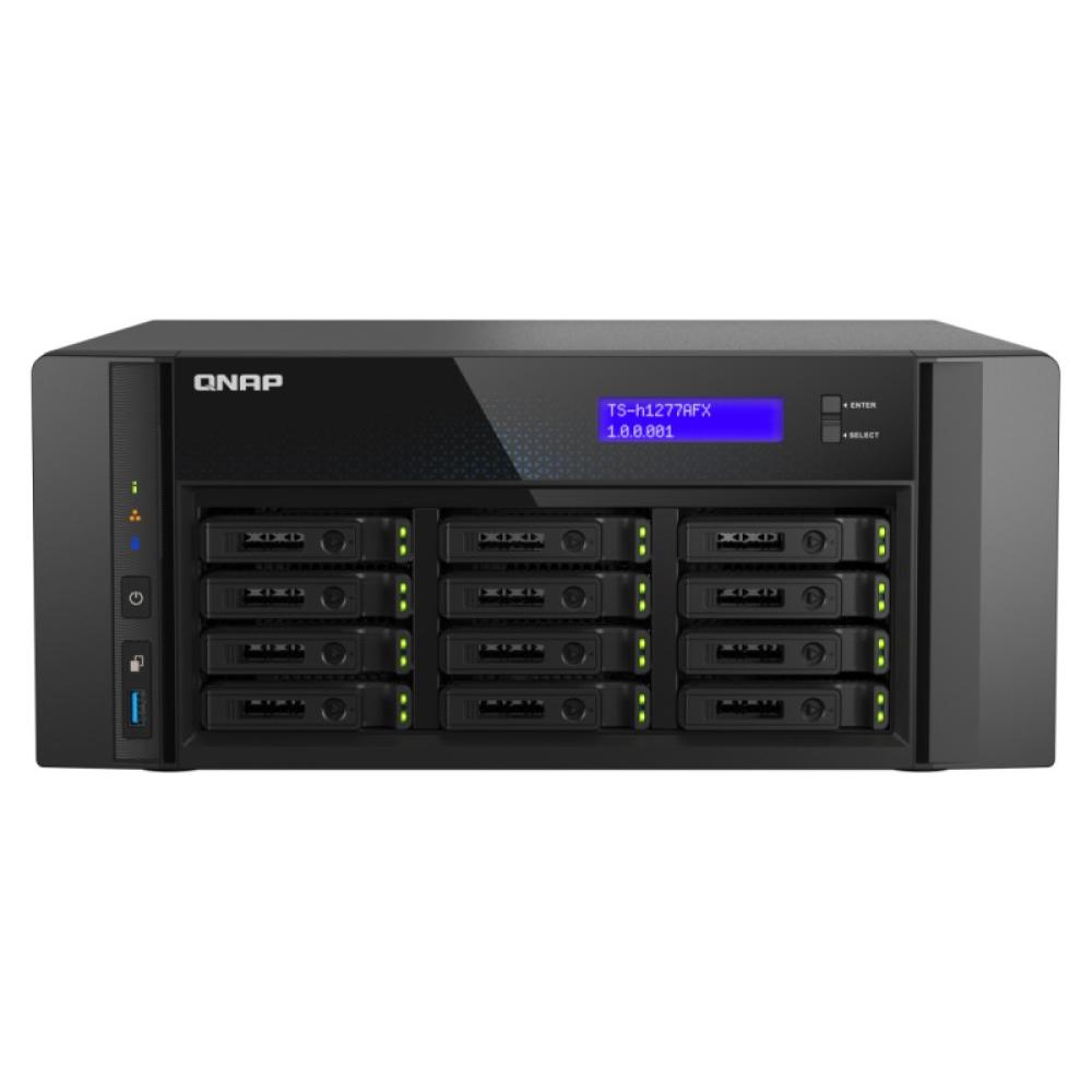 QNAP - TS-H1277AFX-R7-32G servidor de almacenamiento NAS Torre AMD Ryzen™ 7 32 GB DDR5 0 TB QuTS hero Negro