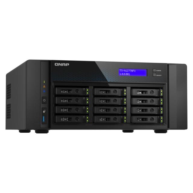 QNAP - TS-H1277AFX-R7-32G servidor de almacenamiento NAS Torre AMD Ryzen™ 7 32 GB DDR5 0 TB QuTS hero Negro