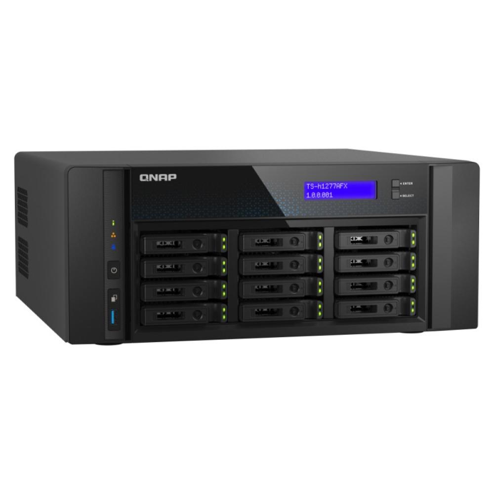 QNAP - TS-H1277AFX-R7-32G servidor de almacenamiento NAS Torre AMD Ryzen™ 7 32 GB DDR5 0 TB QuTS hero Negro