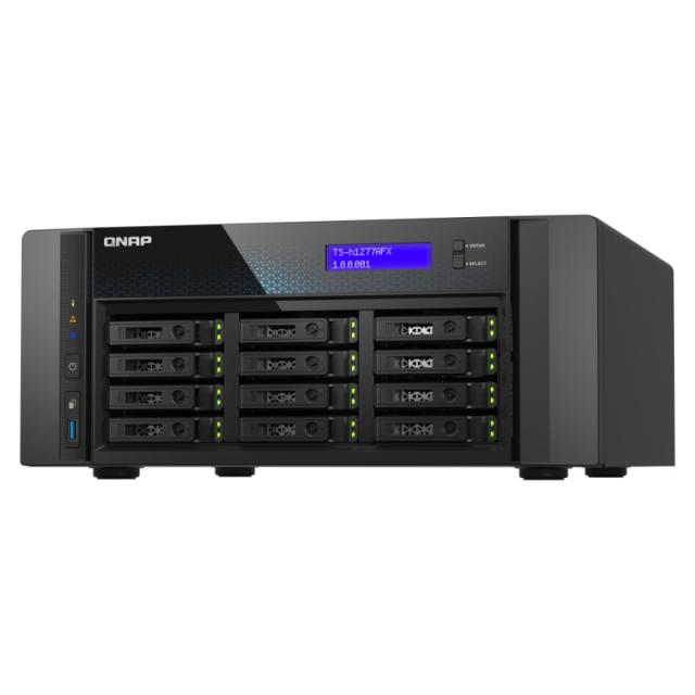 QNAP - TS-H1277AFX-R7-32G servidor de almacenamiento NAS Torre AMD Ryzen™ 7 32 GB DDR5 0 TB QuTS hero Negro