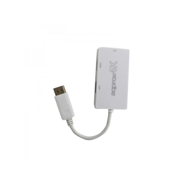 Approx - appC37 DisplayPort VGA + HDMI + DVI Blanco